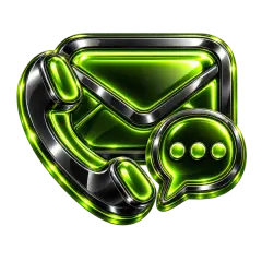 Green envelope and chat bubble icon representing ways to contact this guide